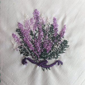 Souvenir Linen Heather Handkerchief from Ireland